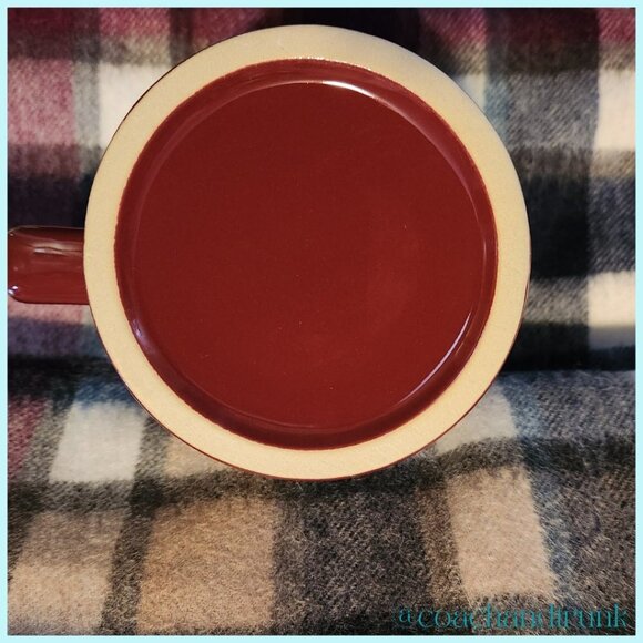 NEW STONEWARE CELTIC CROSS RED AND TAN GLAZE MUG IMPORTED FROM SCOTLAND - Picture 2 of 7